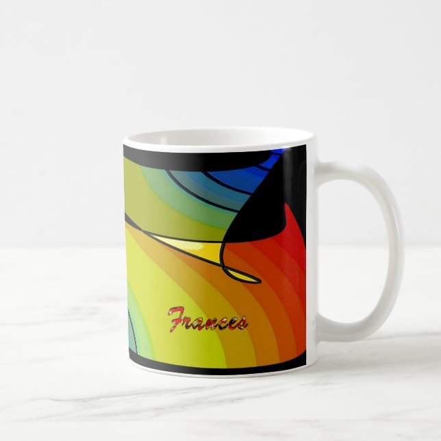 Caneca de café Frances cor completa (Direita)