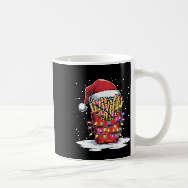 Caneca De Café Francês Fries Natal Árvore Santa Hights Xmas (Direita)