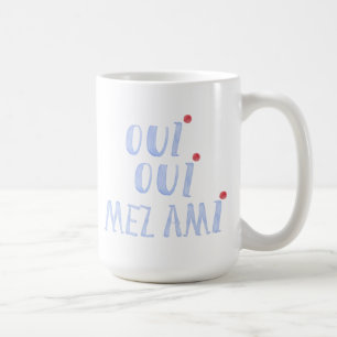 Caneca De Café Francês Legal Oui Mez Ami Sim Meus Amigos
