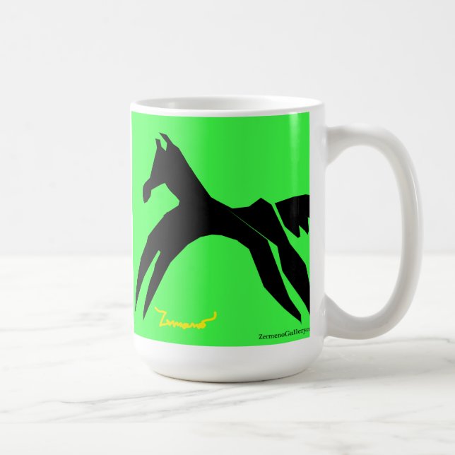 Caneca de café francesa ZermenoGallery.com da arte (Direita)
