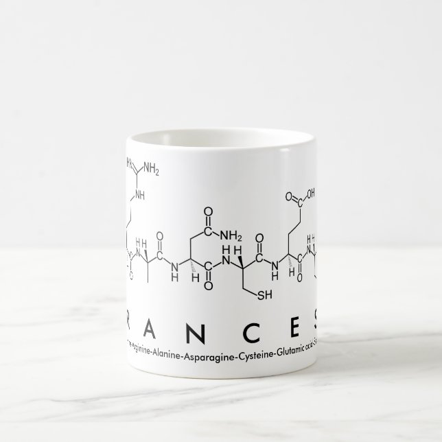 Caneca De Café Francess peptide name mug (Centro)