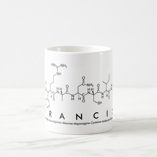 Caneca De Café Francis Peptide name mug (Centro)