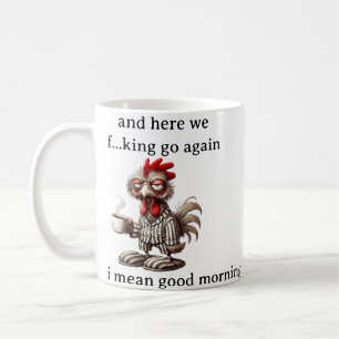 Caneca De Café Frango Aqui Vamos Nós de Novo Café de Galo Engra