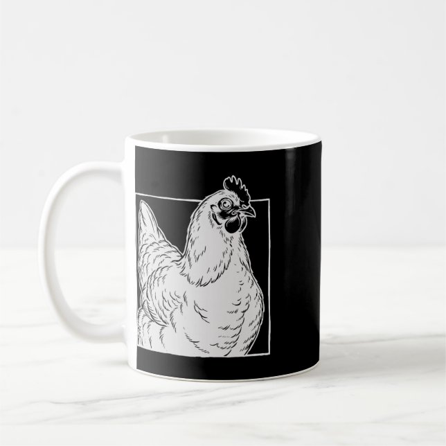 Caneca De Café Frango Black Australorp - Arte Rústica de Fazenda  (Esquerda)