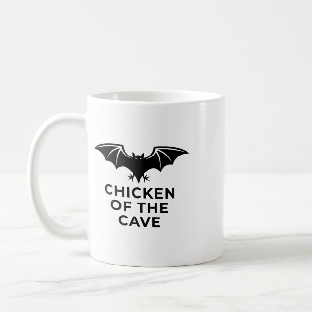 Caneca De Café Frango Da Caverna - Humor Divertido T (Esquerda)