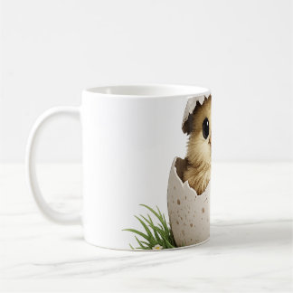 Caneca De Café Frango de bebê na casca do ovo