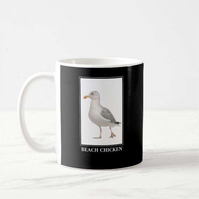 Caneca De Café Frango de Praia - Humor do Caveira (Esquerda)