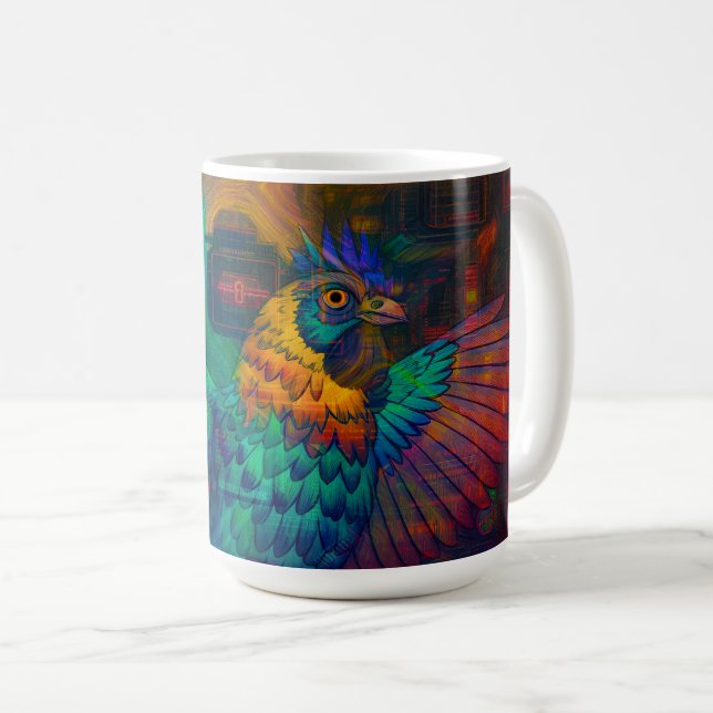 Caneca De Café Frango Digital (Frente Esquerda)