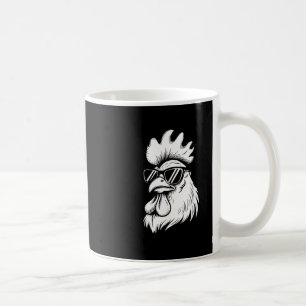 Caneca De Café Frango Engraçado Com Óculos De Sol Fazenda De Gali