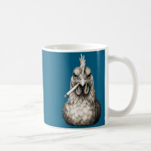 Caneca De Café Frango Engraçado Fumando Cigarro Meme Gen Z Fazend