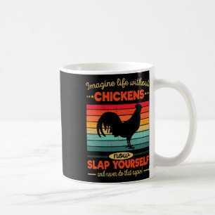 Caneca De Café Frango Engraçado Imagine a Vida Sem Galinhas _1 