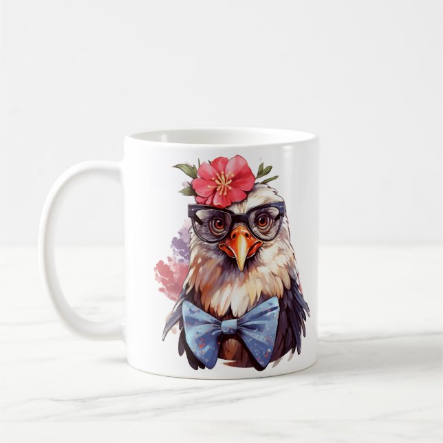Caneca De Café Frango Engraçado Sublimação (Esquerda)