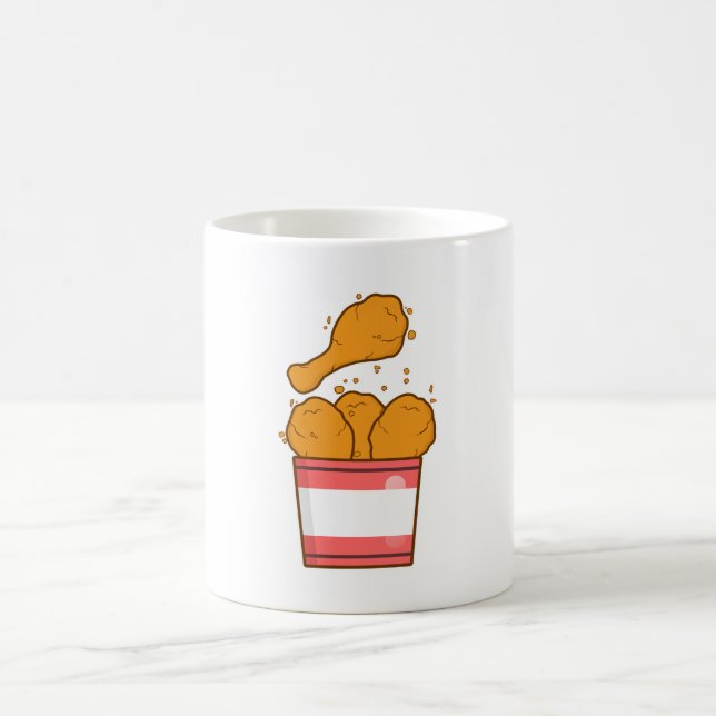Caneca De Café Frango Frito Com Balde (Centro)
