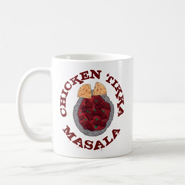 Caneca De Café Frango índio de Takeaway Comida Britânica Tikka Ma (Esquerda)