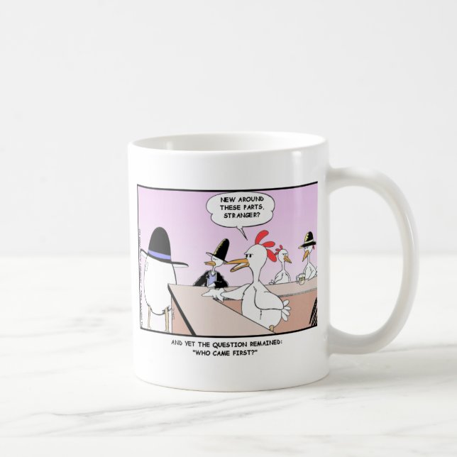 Caneca De Café Frango ou Ovo? Presentes e Colecionáveis Divertido (Direita)