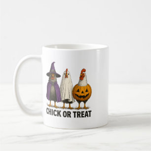 Caneca De Café Frango Petisco Ou Travessura Fantasia Divertida De