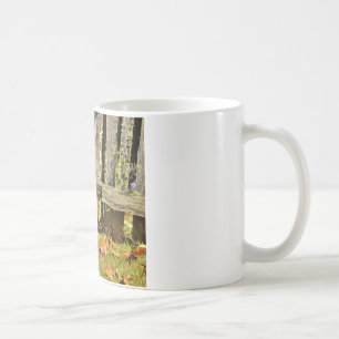 Caneca De Café Frango preto e branco no pátio