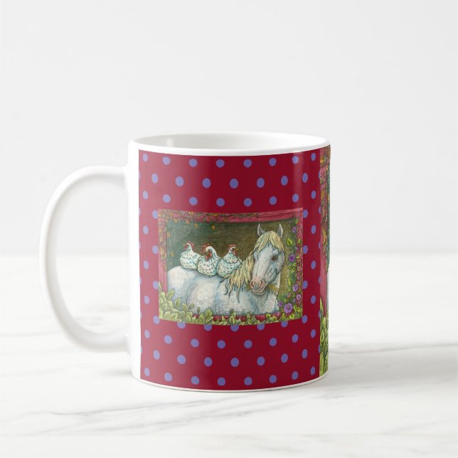 CANECA DE CAFÉ FRANGOS NO CHUMBO ESTÁVEL, HORSO E HENS (Esquerda)