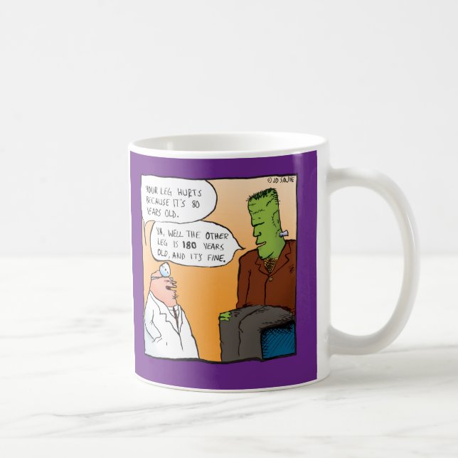 Caneca De Café Frankensteins Doctor Cartoon (Direita)