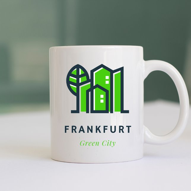 Caneca De Café Frankfurt am Main Alemanha — Cidade Verde Sustentá (Criador carregado)