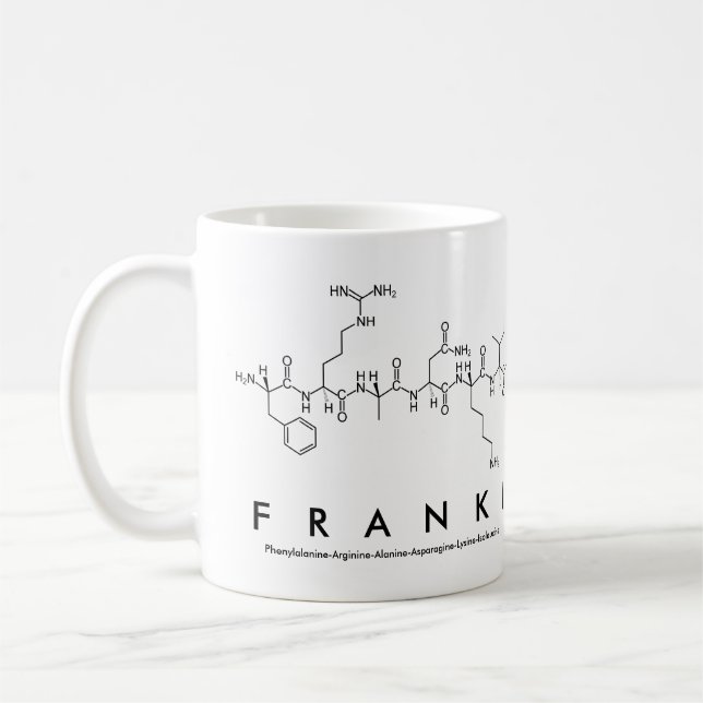 Caneca De Café Franki peptide name mug (Esquerda)