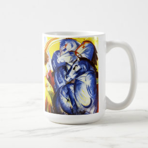 Caneca De Café Franz Marc a torre de cavalos azuis