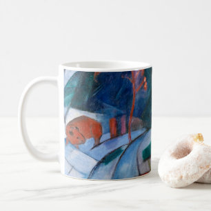 Caneca De Café Franz Marc Bison no inverno (bisão vermelha)