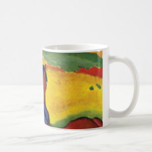 Caneca De Café Franz Marc - Cavalo numa pintura de paisagem