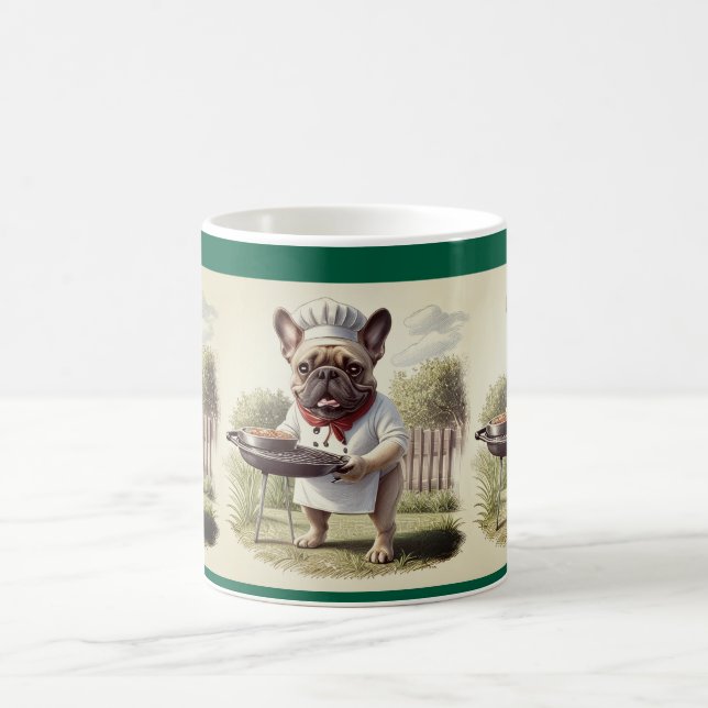 Caneca De Café französische Bulldogge  der Grillmeister  (Centro)