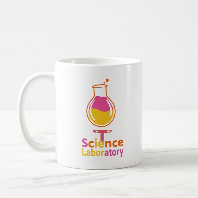 Caneca De Café Frasco de Laboratório de Ciências - Expe de Químic (Esquerda)