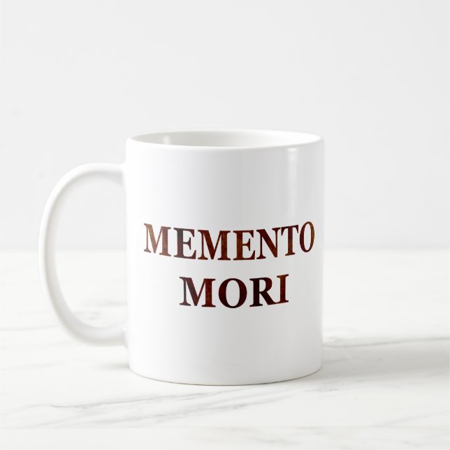 Caneca De Café Frase em Latim - Aproveite o Dia - Memento Mori (Esquerda)