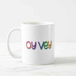 Caneca De Café Frase Ídica Engraçada - Oy Vey, Presente no Feriad