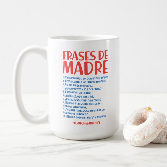 Caneca De Café Frases de Madre (Com Donut)