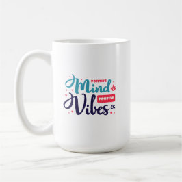 Caneca De Café Frases positivas Citação Inspiracional Azul e Verm