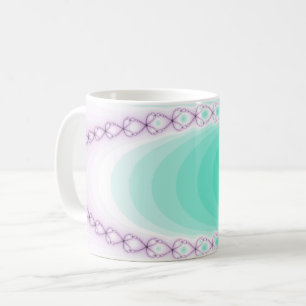 Caneca De Café Fratura de Gradiente Verde Roxo Personalizado