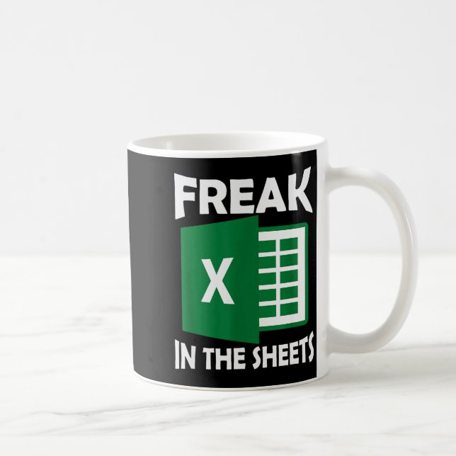 Caneca De Café Freak In The Sheets, Accountant Funny Spreadsheet  (Direita)