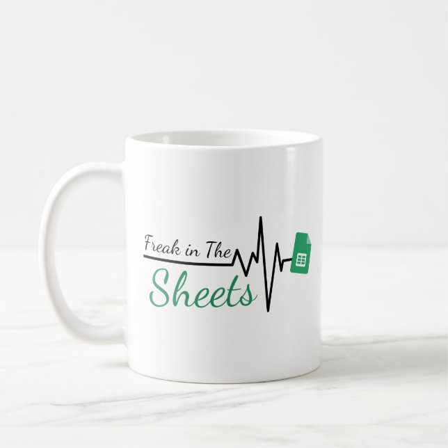 Caneca De Café Freak in the Sheets heartbeat - Incrivelmente Engr (Esquerda)