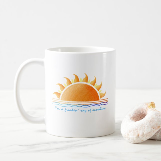 Caneca De Café Freakin Ray of Sunshine (Com Donut)