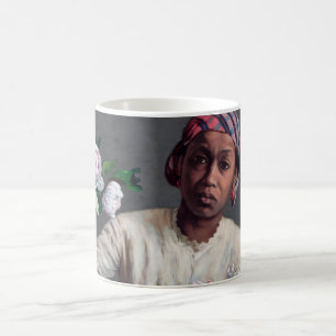 Caneca De Café Frederic Bazille - Jovem Mulher com Peonias