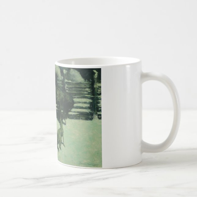 Caneca De Café Frederic Remington - A Chamada de Ajuda (Direita)