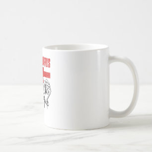 Caneca De Café FREE BELARUS Pogonya Belarus Flag White Red Whi