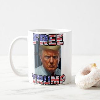Caneca De Café FREE DONALD TRUMP 2024 | Mugshot