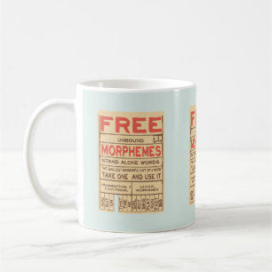 Caneca De Café Free Morphemes Engraçado Gramática Espanhola