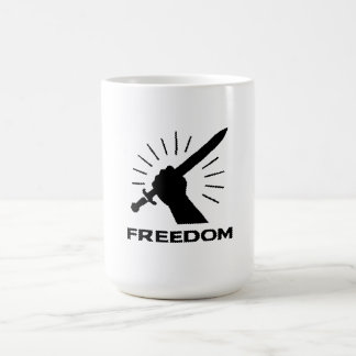 Caneca De Café freedom sword graphic