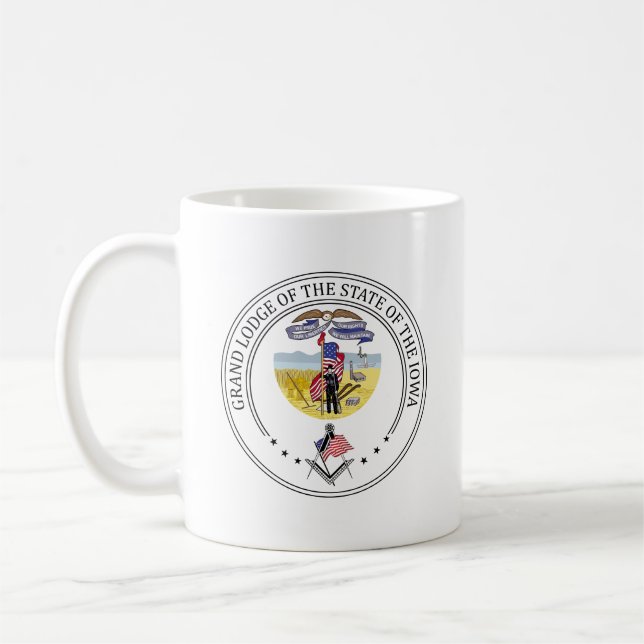 Caneca De Café Freemasonry, a cargo do Estado de Iowa (Esquerda)