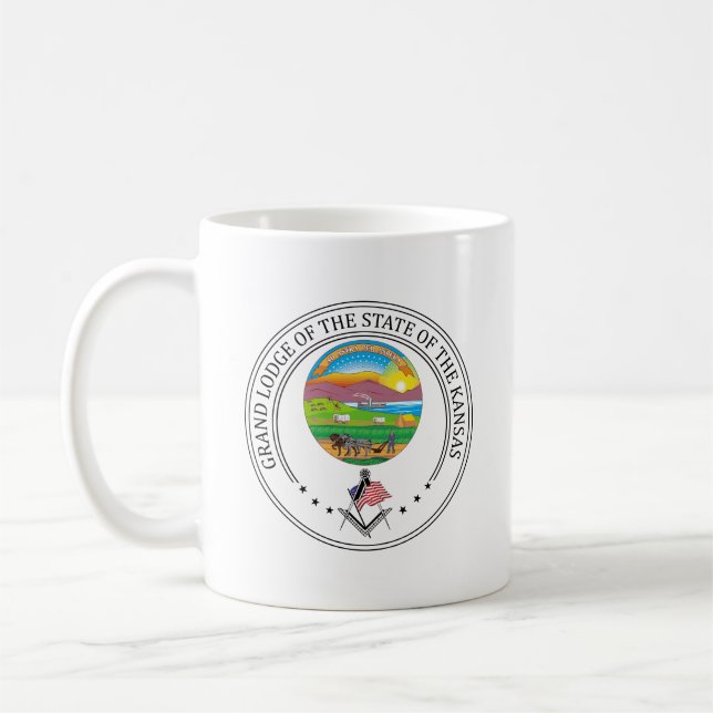Caneca De Café Freemasonry, Lançamento do Estado do Kansas (Esquerda)