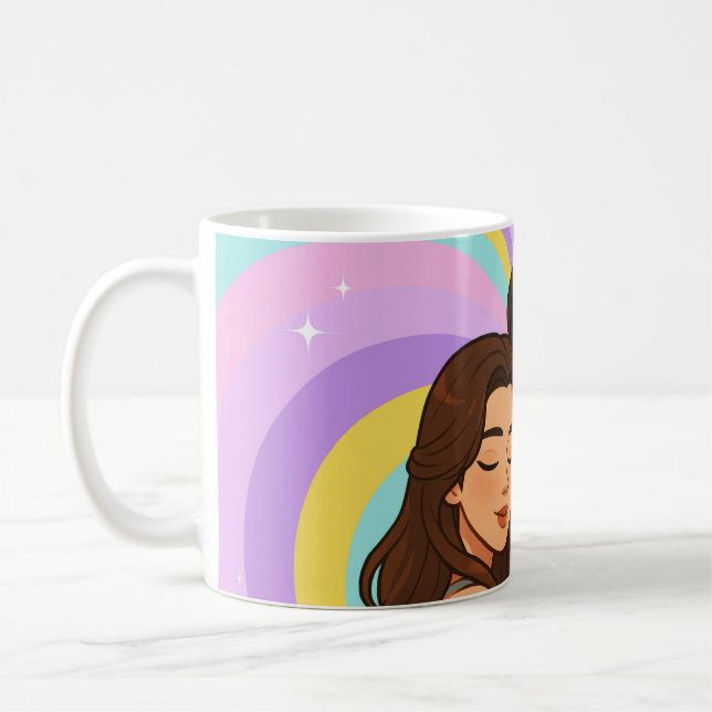 Caneca De Café Freenbecky Thai GL Ship Couple Freen & Becky  (Esquerda)