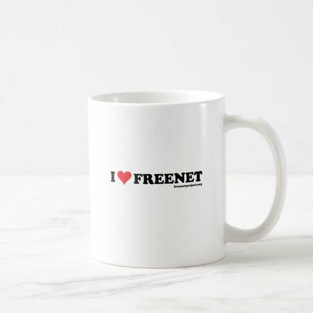 Caneca De Café Freenet do coração - Por muito tempo (Direita)