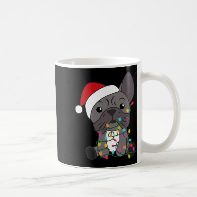 Caneca De Café French Bulldog Christmas Snow Winter Animals  (Direita)