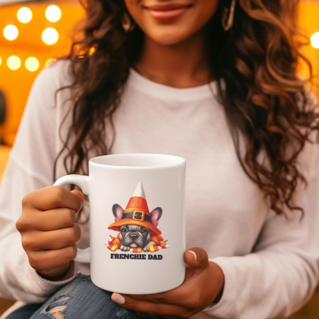 Caneca De Café French Bulldog Cute Halloween Candy Costume (Criador carregado)